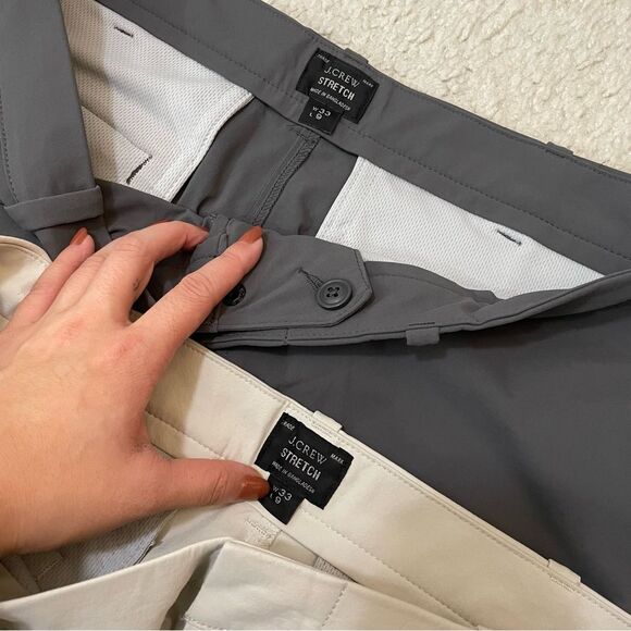 J. Crew Men's Beige 9" Tech Shorts Stone Summer Stretch Golf Casual Athletic 33 - Picture 3 of 8